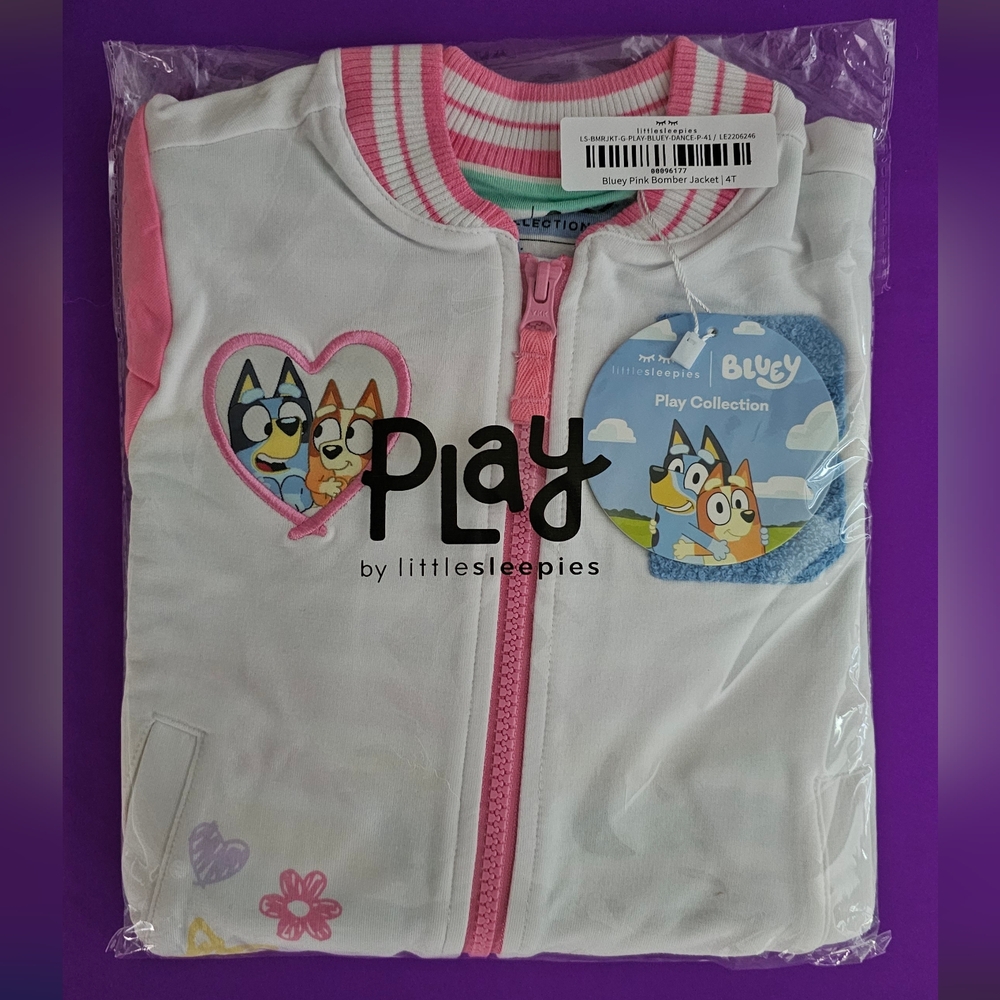 Little Sleepies Bluey Pink Bomber Jacket